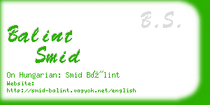 balint smid business card